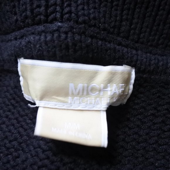 🇺🇸 MICHAEL KORS black knit cape size M - Picture 3 of 7